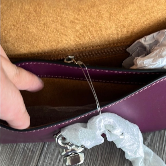 Coach Purple Leather Crossbody Bag New with tag - Picture 9 of 16